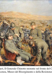Gianni Maimeri, Il Generale Chinotto morente sul fronte del Carso, 1935. Vicenza, Museo del Risorgimento e della Resistenza.